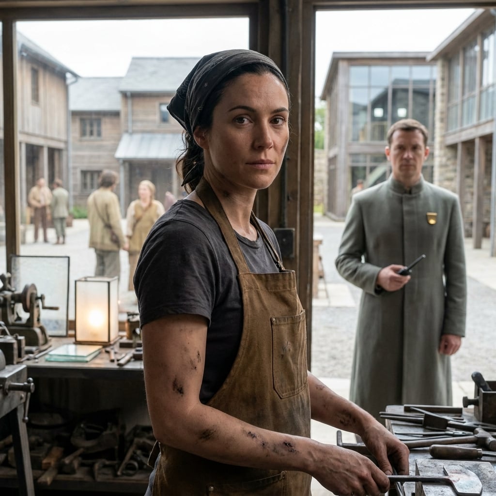 Portrait of Liesl, runs the repair shop